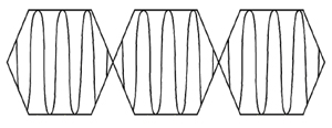 Форма волны сигнала в режиме разрез с коагуляцией аппарата Greenland RFS4000K